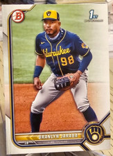 2022 Bowman Draft 1st Prospect Branlyn Jaraba #BP-15 Milwaukee Brewers