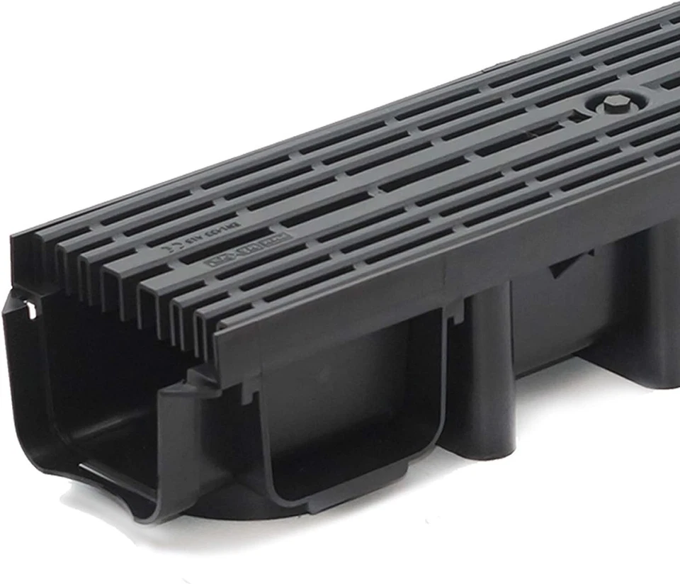 10m Entwässerungsrinne für modulares System A15 98mm, Stegrost Kunststoff - Bild 2 von 4