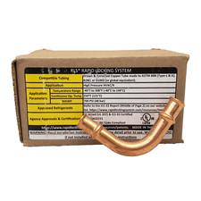 RLS 3/8" Refrigerant Copper Press Long Radius 90° Elbows 3031060600111 (10-PACK)