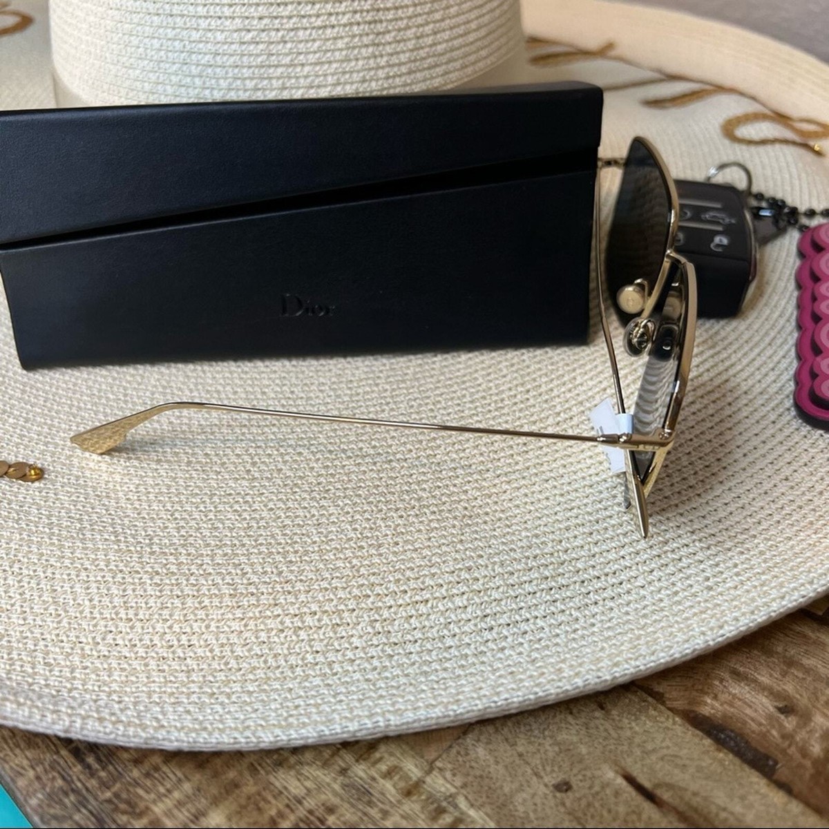 Dior Large Gold Wired “So Stellaire 1XS” Sunglasses w/ Dark  display picture 1