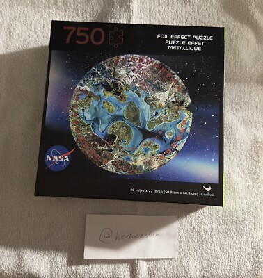 NASA Puzzle Foil Effect Earth 750 Piece Jigsaw Puzzle Aerial View