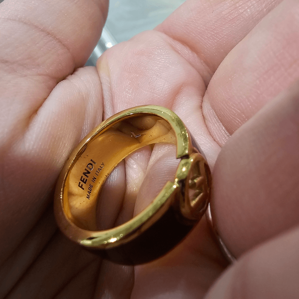 Authentic Fendi ring size Large with original box | eBay