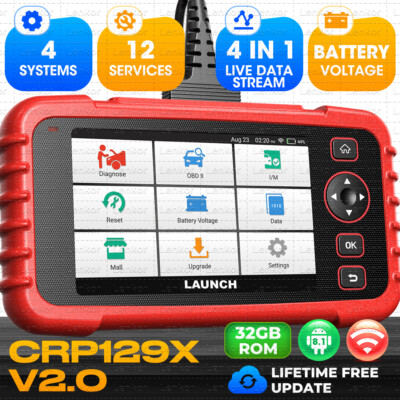 LAUNCH CRP129X V2.0 OBD2 Scanner Diagnosegerät Fehlerauslesegerät TPMS Deutsch