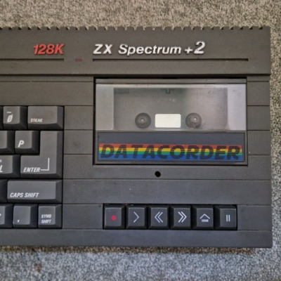 SINCLAIR ZX SPECTRUM +2 128K ORIGINAL COMPUTER CONSOLE & POWER