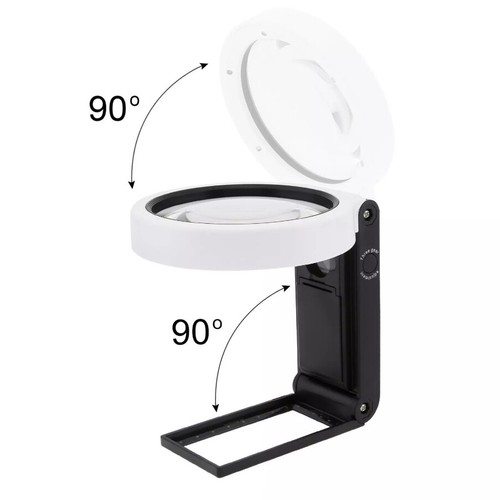 25X 5X Magnifying Glass with Light and Stand for Reading Jewelry Crafts Coins - Picture 3 of 8