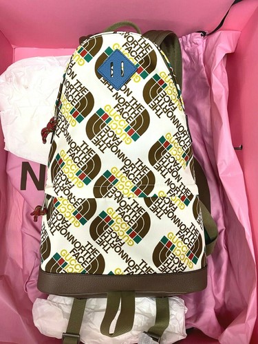Gucci X The North Face Medium Backpack Brown White New 100 Authentic Ebay