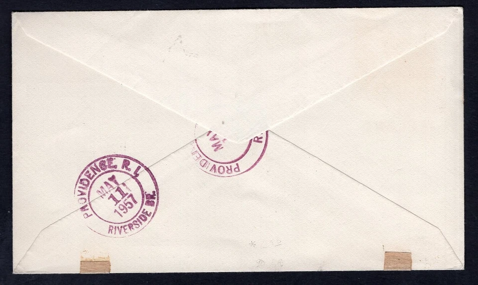 ICELAND 1957 Registered FDC Cover to USA - Image 2 of 2
