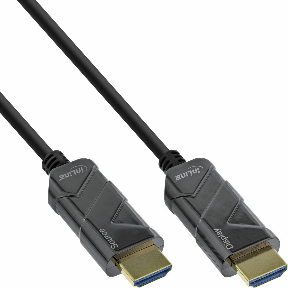 Inline Hdmi Aoc Kabel, Ultra High Speed Hdmi Kabel, 8k4k, Schwarz, 10m