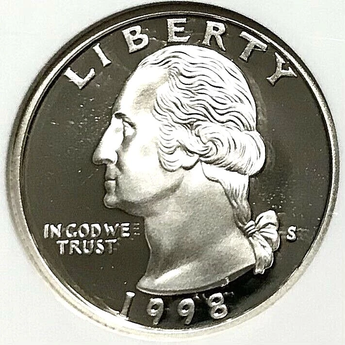 NGC PF-70 ULTRA CAMEO! 1998-S WASHINGTON QUARTER SILVER - Image 2 of 3