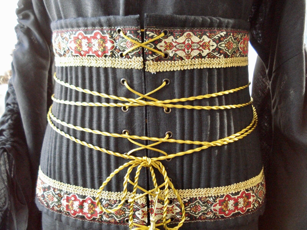white christmas dresses Gothic Women's Lace Corset Belt with Tassel Detail main image 1