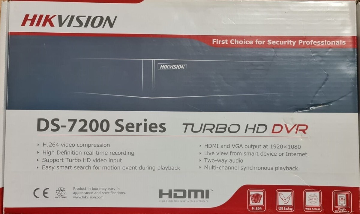 Hikvision DS-7200 Series Turbo HD DVR CCTV System with Cameras and 