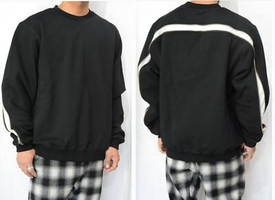 Stampd LA Sweater Black Convoy Crew Neck Jumper Men's S Cross Body Zip Contrast