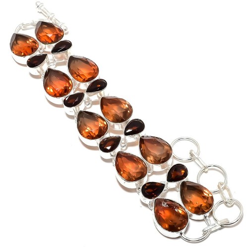 Bracelet En Argent 925 Avec Tanzanite Naturelle - 20.3 Cm - GemsPorium - Neuf Sans Emballage