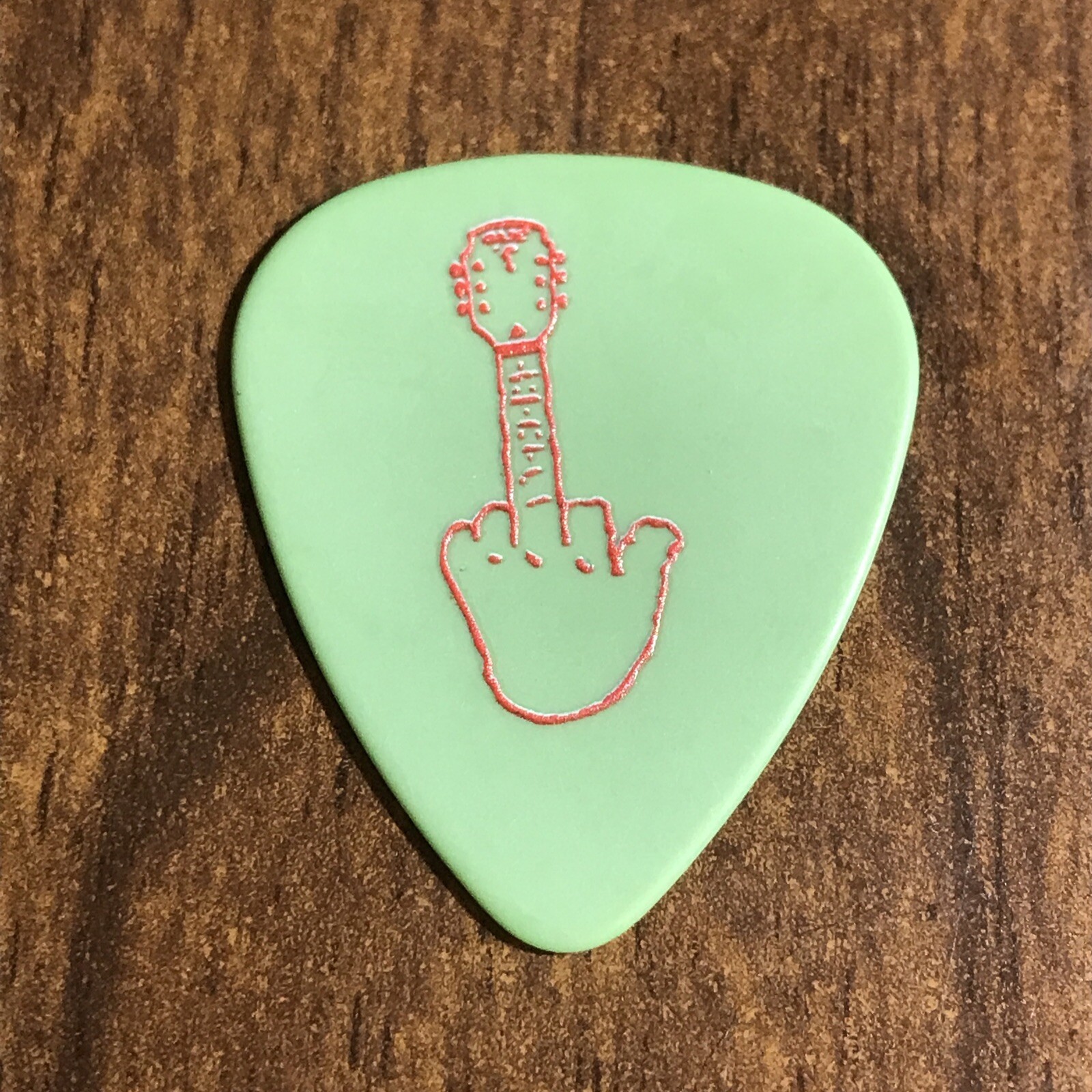 Kid Rock Jason Krause 2023 Tour Guitar Pick Middle Finger Green eBay