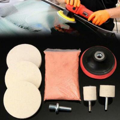 New 8x Cerium Oxide Glass Polishing Kit Windscreen Remover Scratch Felt Pad W5Z4