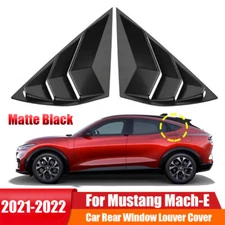 For Ford Mustang Mach-E 2021+ ABS Matte Black Side Quarter Window Louver Cover