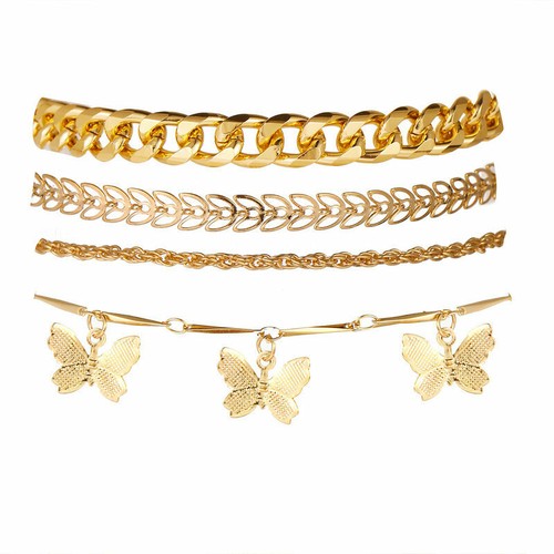 Varios Estilos Pulsera Tobillo Tobillo Cadena Pie Cuentas Corazón Mariposa Colorido - Imagen 62 de 239