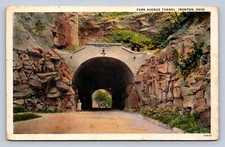 K1/ Ironton Ohio Postcard c1910 Lawrence Park Avenue Road Tunnel 480