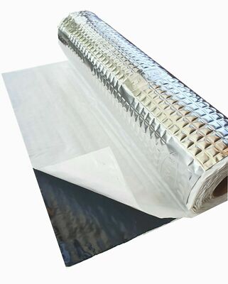 Alubutyl Schallschutz ALUBUTYL Dämmmatte Auto - 50x400 Cm, Selbstklebend Für Weniger Dröhnen & Bessere Akustik Alubutyl Auto Dämmung