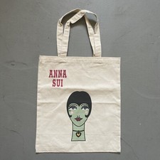 Anna Sui Promo Cartoon Art Canvas Tote Travel Grocery Bag NWOT
