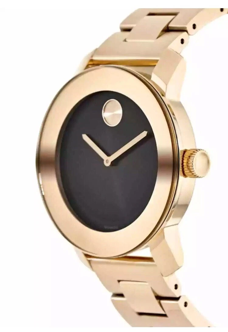 Movado bold gold black clearance face