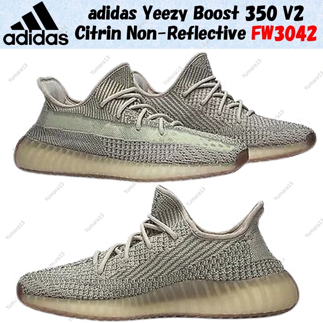 adidas Yeezy Boost 350 V2 Citrin Non-Reflective FW3042 Men's adidas Yeezy Boost 350 V2 Citrin Non-Reflective FW3042 Men's