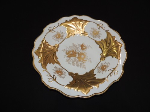 RARE 12.3/4" Echt Weimar White & Gold Plate Jutta 328 Germany NEW! - Picture 12 of 12