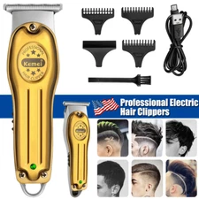 Kemei Pro Hair Clippers Trimmer Kit Men Cutting Machine Barber Salon US Stock