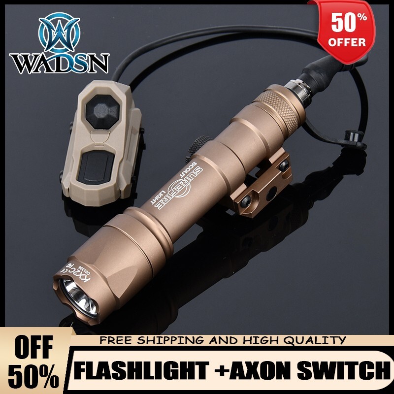 Tactical SF M600C Metal Flashlight Hunting M300 Scout light Pressure Switch