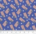 Postage Stamp American Flag 100% Cotton Fabric by 1/4 yard