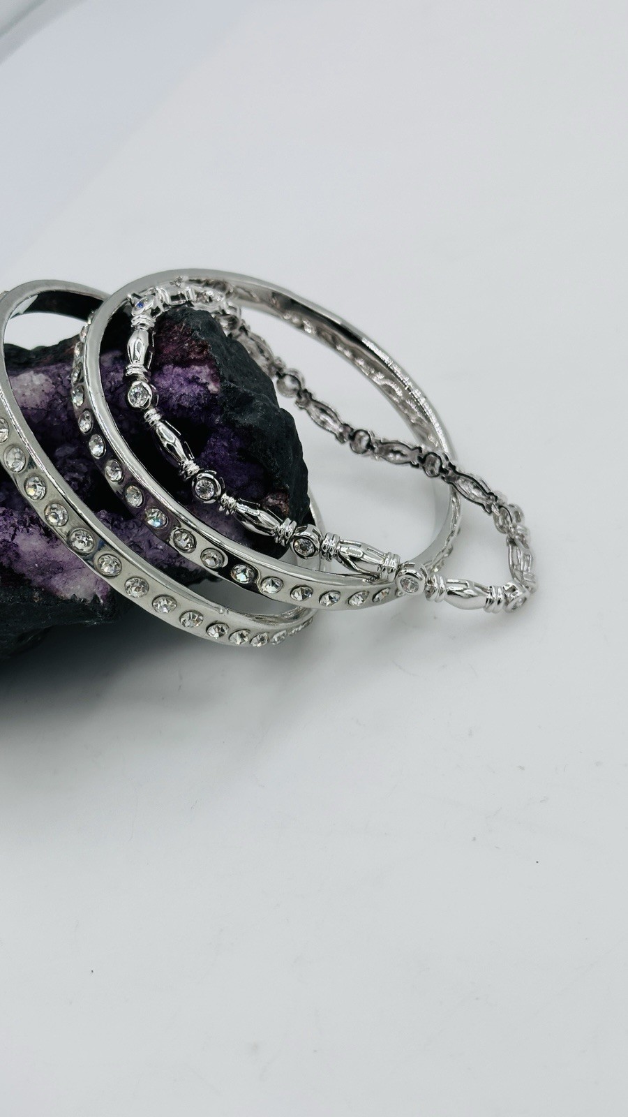 Romantic Crystal Bracelet Stack Set – Silver, Blu… - image 6