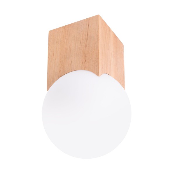 Deckenleuchte Glas Holz G9 Wohnzimmer Esszimmer L:12 Cm Deckenlampe Schlafzimmer-image