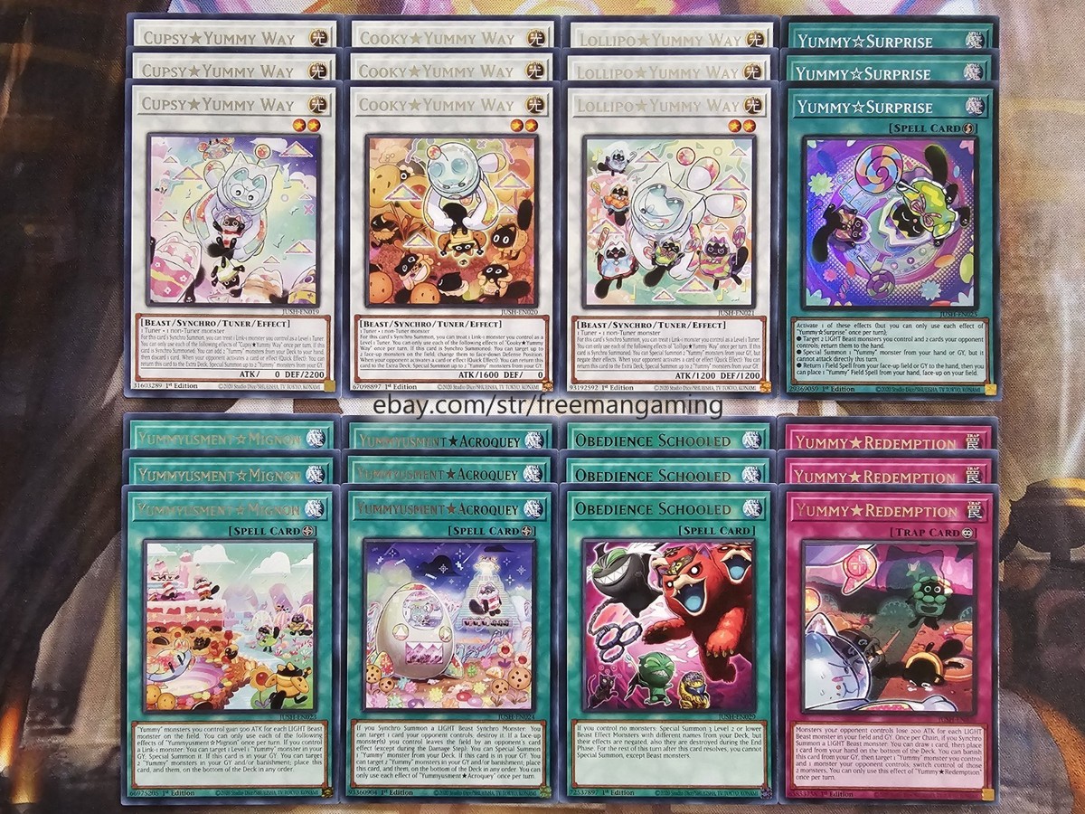Yugioh Yummy Deck Core Set 24 card JUSH Cupsy Cooky Lollipo Way Surprise  Mignon | eBay
