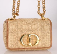 Dior Caro Raffia Mini Bag