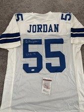 Cowboys Lee Roy Jordan Signed Jersey w ROH 89 inscriptions  JSA witness 