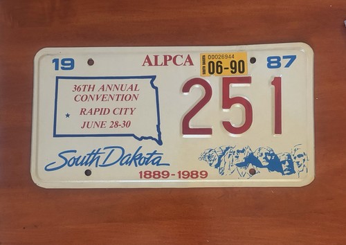 Expired South Dakota License Plate. ALPCA