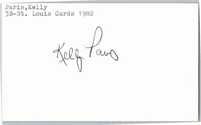 -Kelly Paris- (d.2019) Signed/Autograph/Auto Index Card Baltimore Orioles MLB