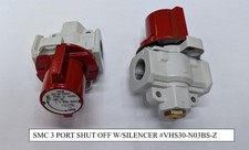 Lot of QTY 7 SMC VHS30-N03BS-Z 3 Port Shutoff Valves with Silencers