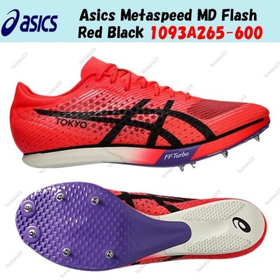 Asics Metaspeed MD Flash Red Black 1093A265-600 Men's Size