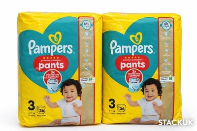 2 x Pampers Premium Schutzhosen Größe 3 36 Windelhosen - 3 Wege Schutz