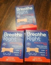 3 Boxes Breathe Right Extra Strength Nasal Strips Opens Your Nose Tan Strips(S1)