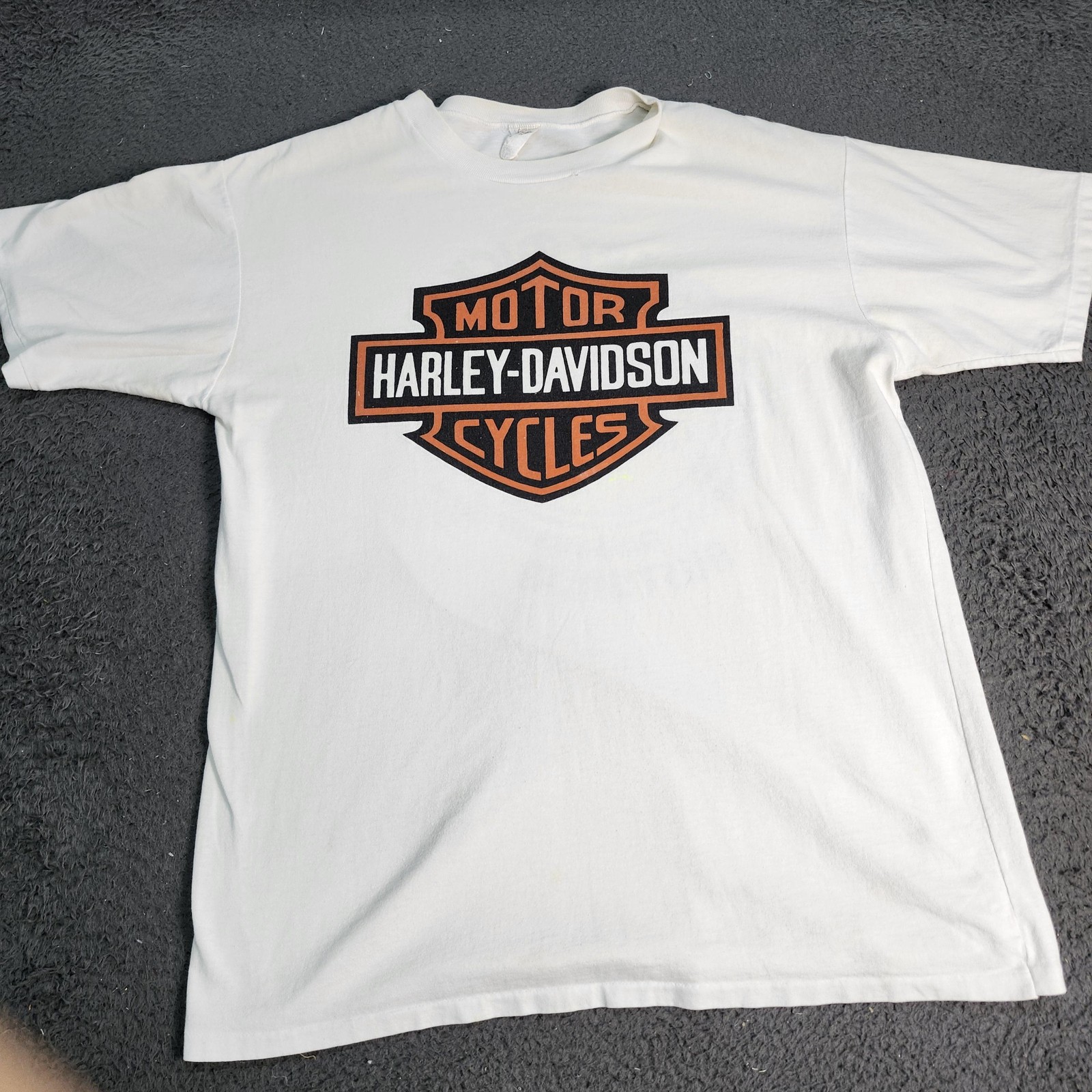 Vintage Harley Davidson Shirt Mens Large White Australia ACME Moto 90s