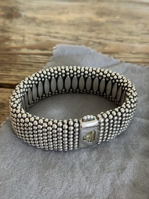 Designer LAGOS Sterling Silver 18K 23mm Signature Caviar Rope Bracelet