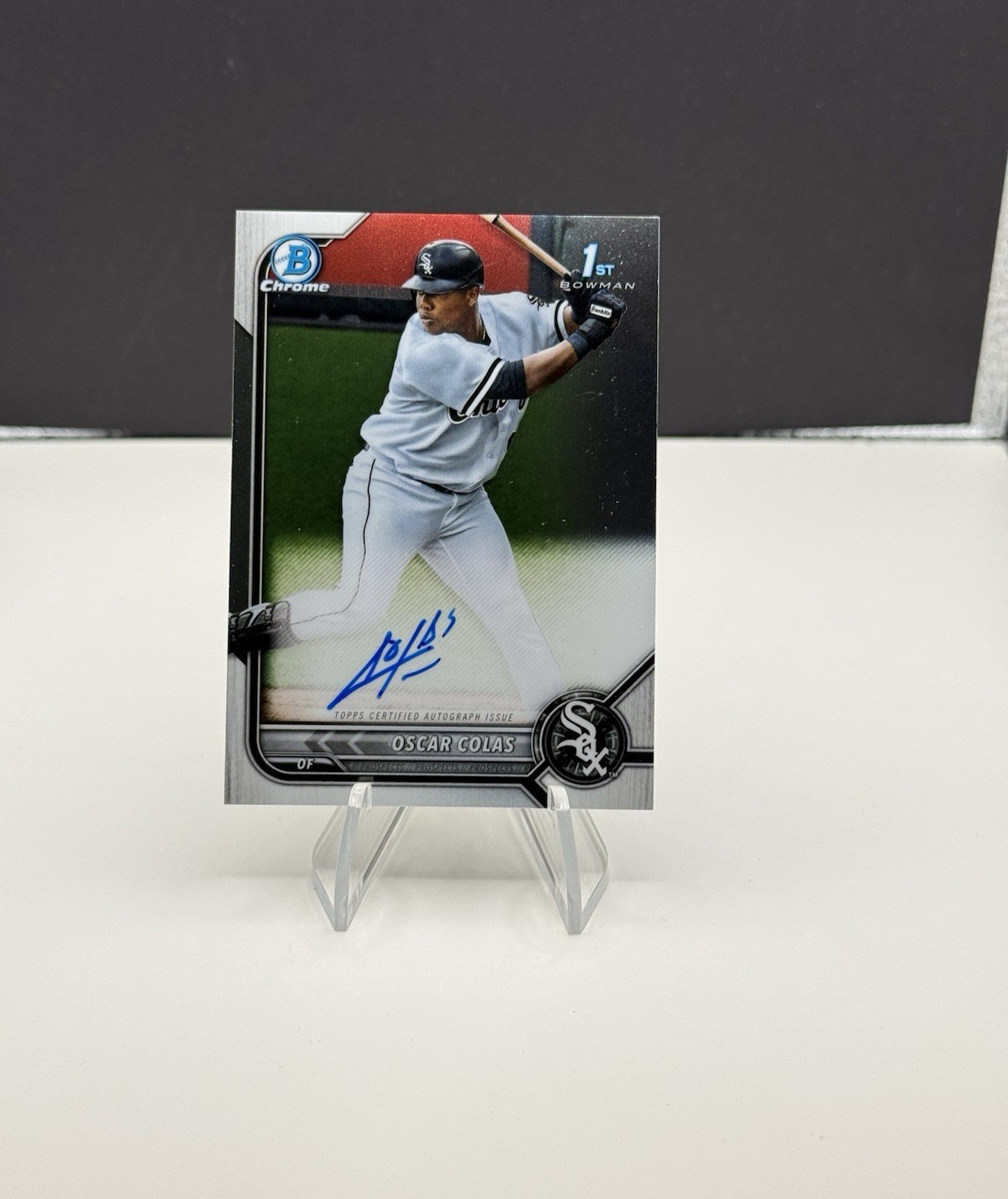 2022 Bowman Chrome Prospect Oscar Colas #CPA-OCS   White Sox On Card Auto