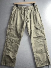 Wrangler Cargo Pants Fleece Lined Beige 32x30 Outdoor Rugged Camping