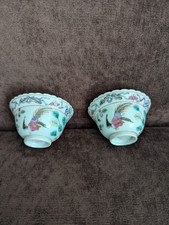 A CHINESE PORCELAIN STRAITS FAMILLE ROSE NONYA PAIR OF Tea Bowls 19th