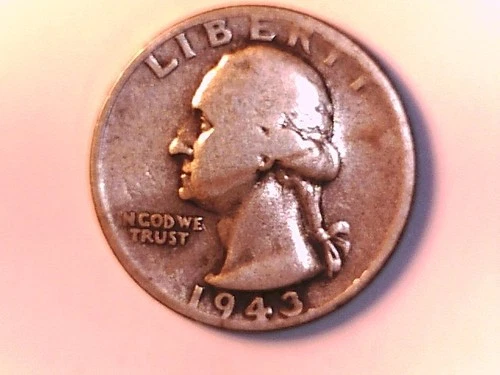 U S 1943-S Washington 1/4 Dollar very good