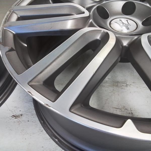 2017 MASERATI GHIBLI 17 INCH FRONT OEM USED WHEEL B CONDITION GRAY 7 DBL SPOKES