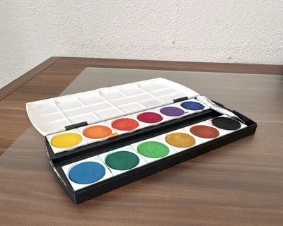 Geha Schulmalkasten 12 Farben mit Mischpalette