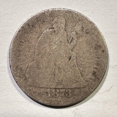 1873-S Seated Liberty Dime Silver Better Date Low Mintage Great Album Coin